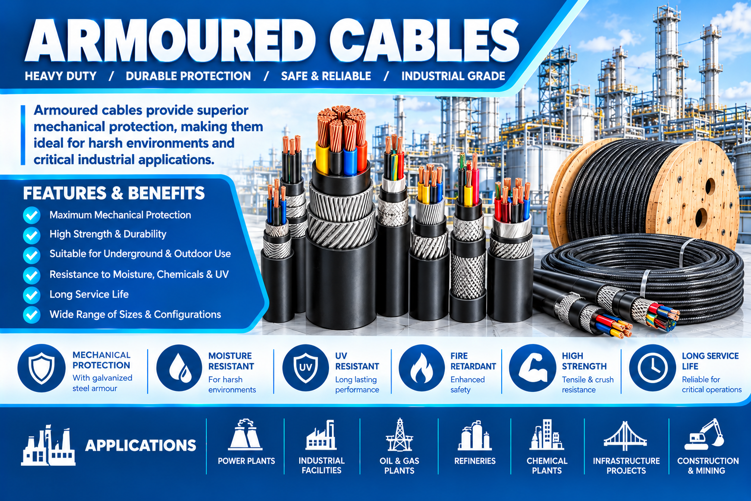 Armoured Cables supplier and exporters in uae