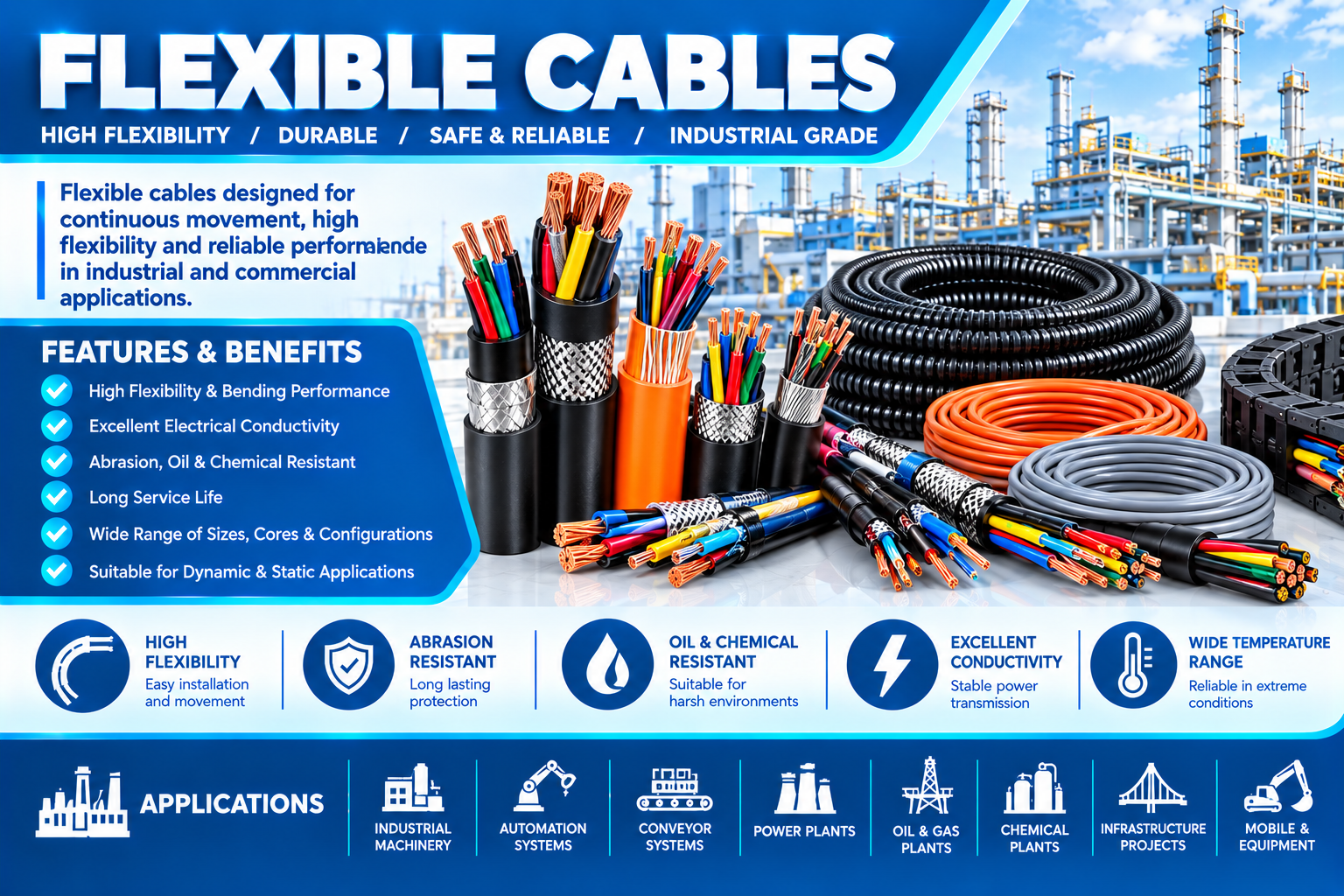 Flexible Cables supplier and exporter in uae