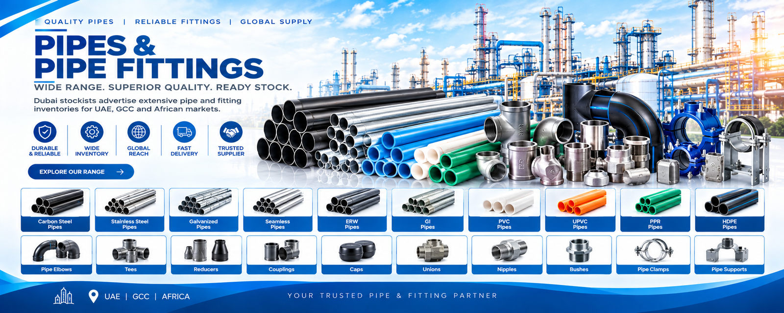 Pipes & Fittings Global Supply IN UAE