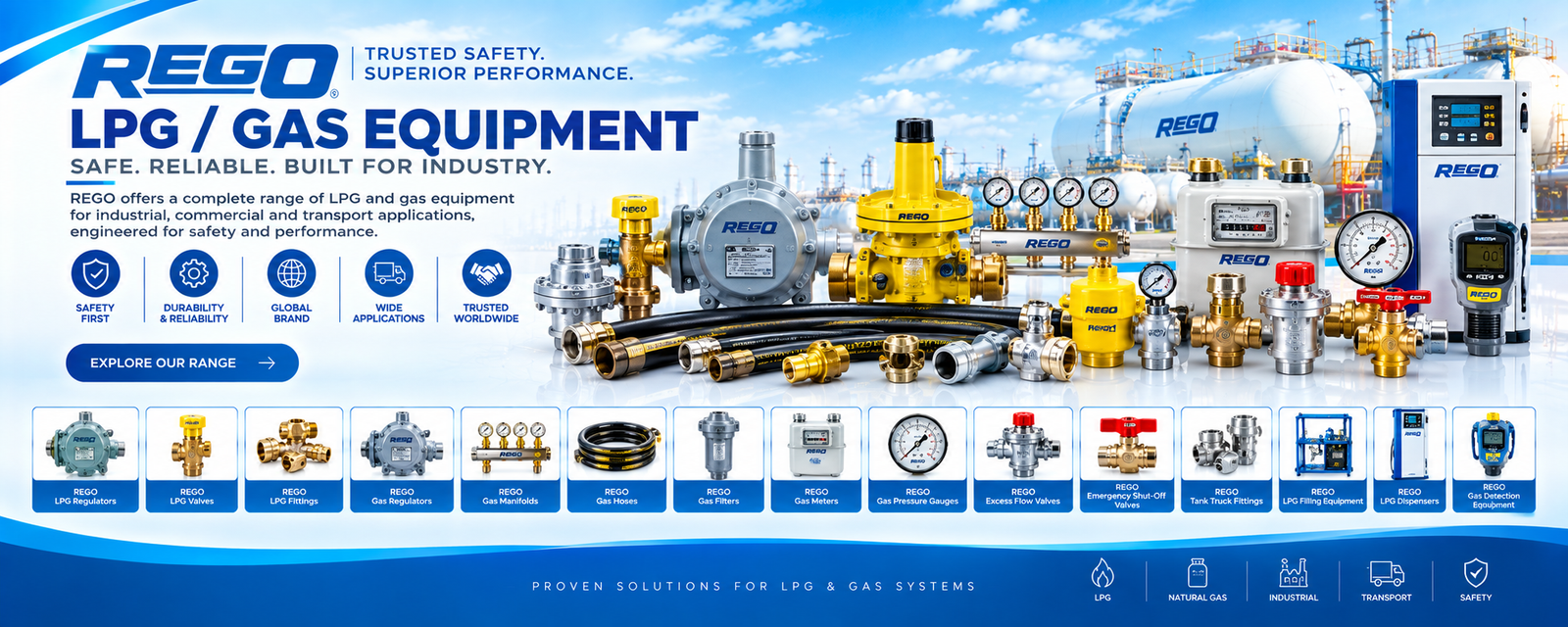 REGO LPG & Gas Equipment Supplier and stockiest and exporter